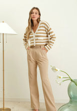 Load image into Gallery viewer, Striped Cropped Knit Cardigan
