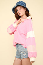 Load image into Gallery viewer, Collared Colorblock Knit Top
