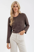 Load image into Gallery viewer, Crewneck Cropped Ribbed Top
