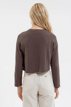 Load image into Gallery viewer, Crewneck Cropped Ribbed Top
