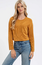 Load image into Gallery viewer, Crewneck Cropped Ribbed Top
