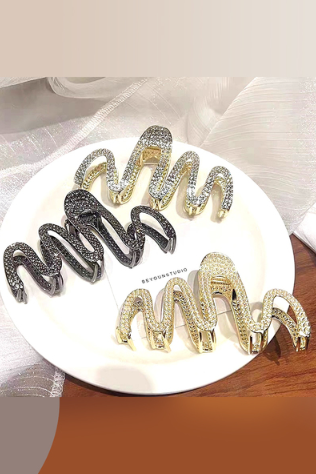 Studded Squiggle Hair Claw